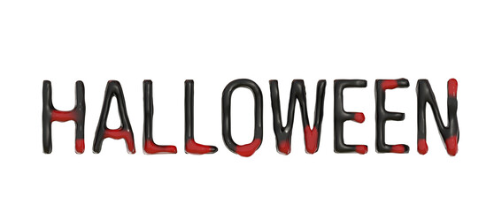 Halloween word png. 3D render