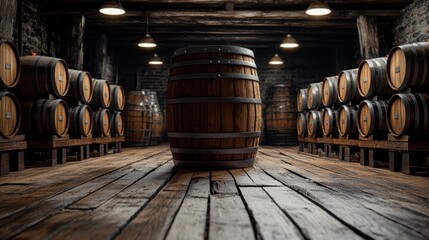 The Rustic Wooden Barrel Storage