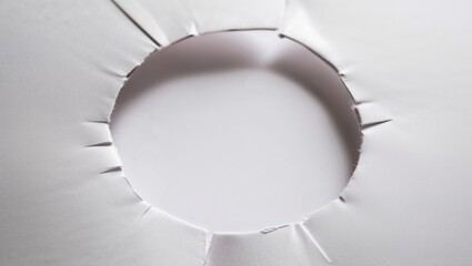 paper hole with a white background.