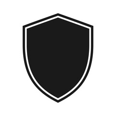 Obraz premium Protect shield security.Badge quality symbol, sign, logo or emblem vector illustration. Color editable 