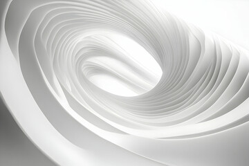 Obraz premium Abstract white spiral structure creates a sense of motion and depth