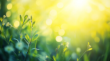 art abstract spring background or summer background with fresh grass, A bright fresh green grass lawn edge border with daisy flowers growing in the grass isolated against a transparent background