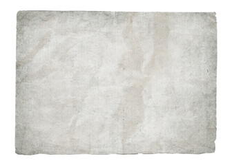 Old vintage paper sheet. Ancient crumpled paper texture