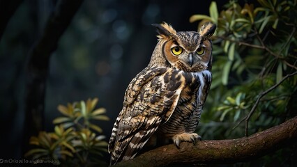 Obraz premium South American Great Horned Owl Bubo virginia