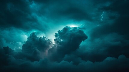 Capturing dramatic skies, lightning strikes, or dark clouds before or during a storm. 