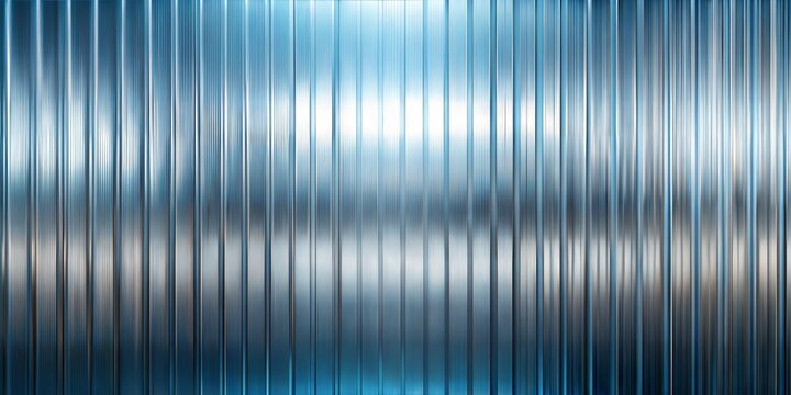 Abstract metallic blue vertical stripes