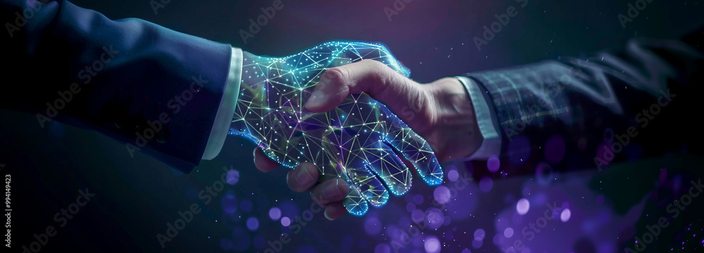 Poster artificial intelligence .automation. brain circuit connect.cyber communication concept