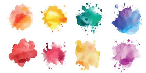watercolor vector stains; background for texts, Blue watercolor on white background vector illustration.
