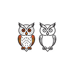 owl logo vector icon