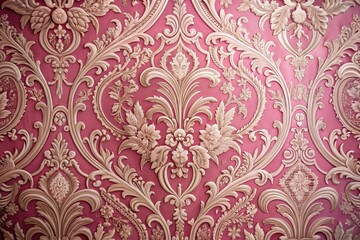 Elegant Luxury Pink Wallpaper with Intricate Patterns Perfect for Sophisticated Interior Design Projects
