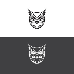 owl logo vector icon