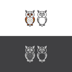 owl logo vector icon