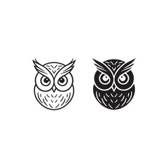 owl logo vector icon