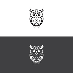 owl logo vector icon