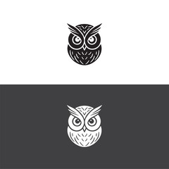 owl logo vector icon