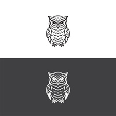 owl logo vector icon