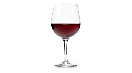 Elegant red wine glass showcasing a rich wine color, perfect for gourmet dining or wine tasting events.