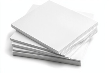 Blank A4 Stacked Paper Mockup isolated created with Generative AI