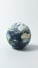 Fototapeta premium planet earth map 2d illustration png, artistic ui look globe flat artwork design element graphic design, earth day, real realistic 3d rendered blue green globe