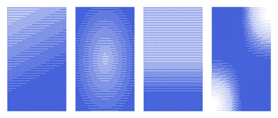 Duotone Y2K Bitmap Gradient Posters, Retro 8-bit Rectangle Element Template For Trendy Poster Banner Design