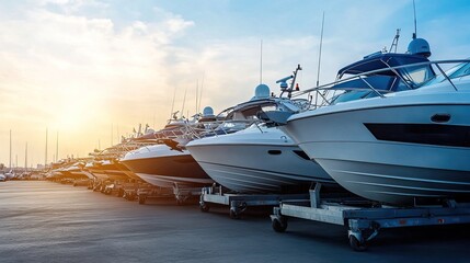 Luxury Yachts Parked in Marina