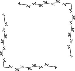 Floral border frame design element vector