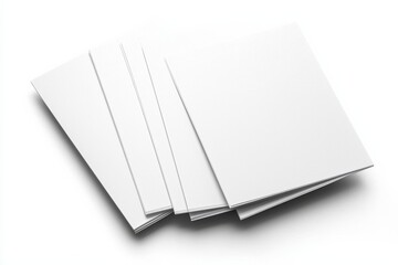 Blank A4 Stacked Paper Mockup isolated created with Generative AI