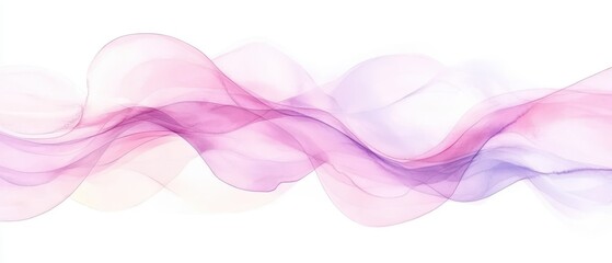 A pink and purple wave with a white background
