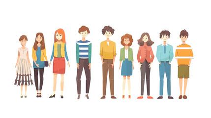 Fototapeta premium illustrations of a combination of people, white background, png file, transparent background, Generative AI illustrations. 