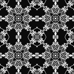 Hand drawn floral mandala pattern, drawing of botanical, natural theme. for ornament, decoration, wallpaper, background, sticker. flower design.