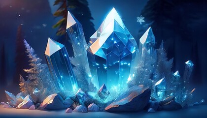 A composition of crystals.