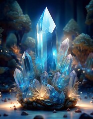 A composition of crystals.