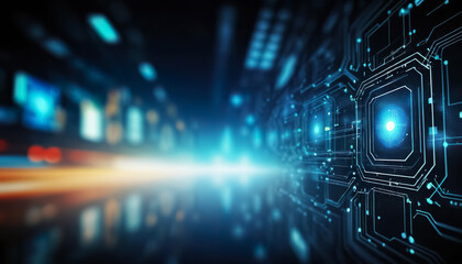 Obraz premium Technology blurred background
