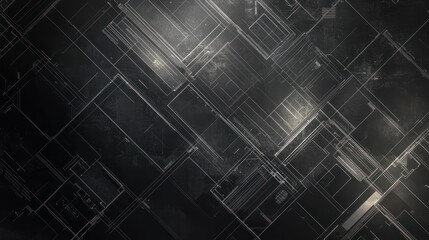 Abstract black architecture plans background from above, building engineering blueprints backdrop