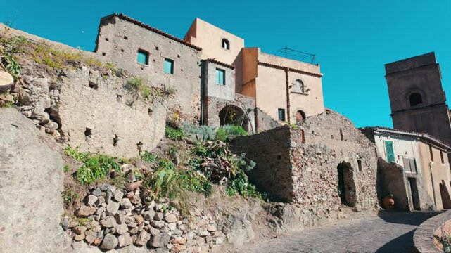 Godfather movie location Savoca Village in Sicily, Italy