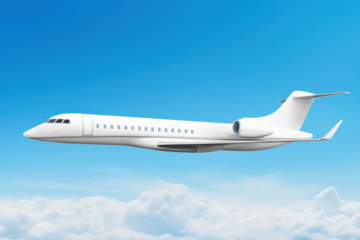 Airplane png mockup, airliner aircraft vehicle, transparent design