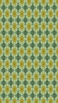 Symmetrical kaleidoscope abstract  background, Hypnotic   kaleidoscope. Looped  green pattern