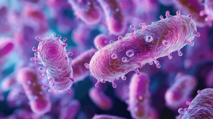 Obraz premium illustration of bacillus microorganisms seen from a microscope