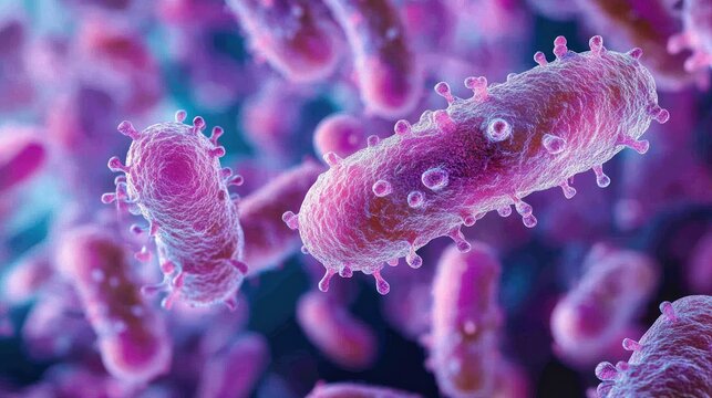 illustration of bacillus microorganisms seen from a microscope