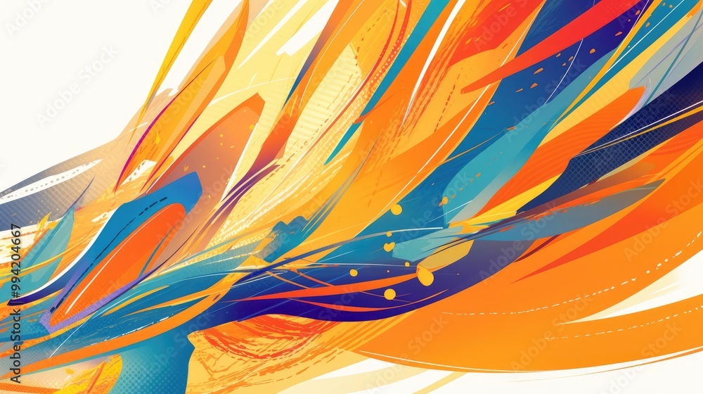 Poster vector abstract background featuring vibrant colorful lines suitable for brochures