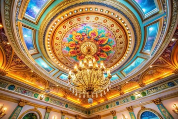 Obraz premium Exquisite Luxury Ceiling Design Showcasing Elegant Architectural Details and Sophisticated Style