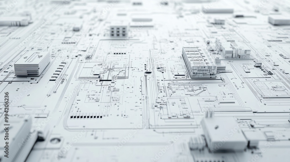 Poster this image depicts a minimalist and abstract representation of electrical circuits and technical sch