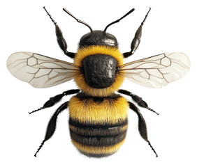 PNG Bee with six legs insect invertebrate illustration.