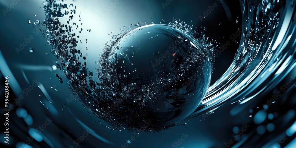 Poster futuristic abstract globe art background suitable for innovative design projects