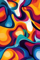Abstract 2D cartoon backdrop