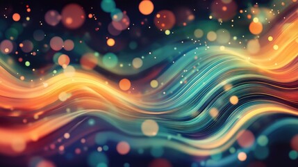 Obraz premium Abstract bokeh background in a line art style
