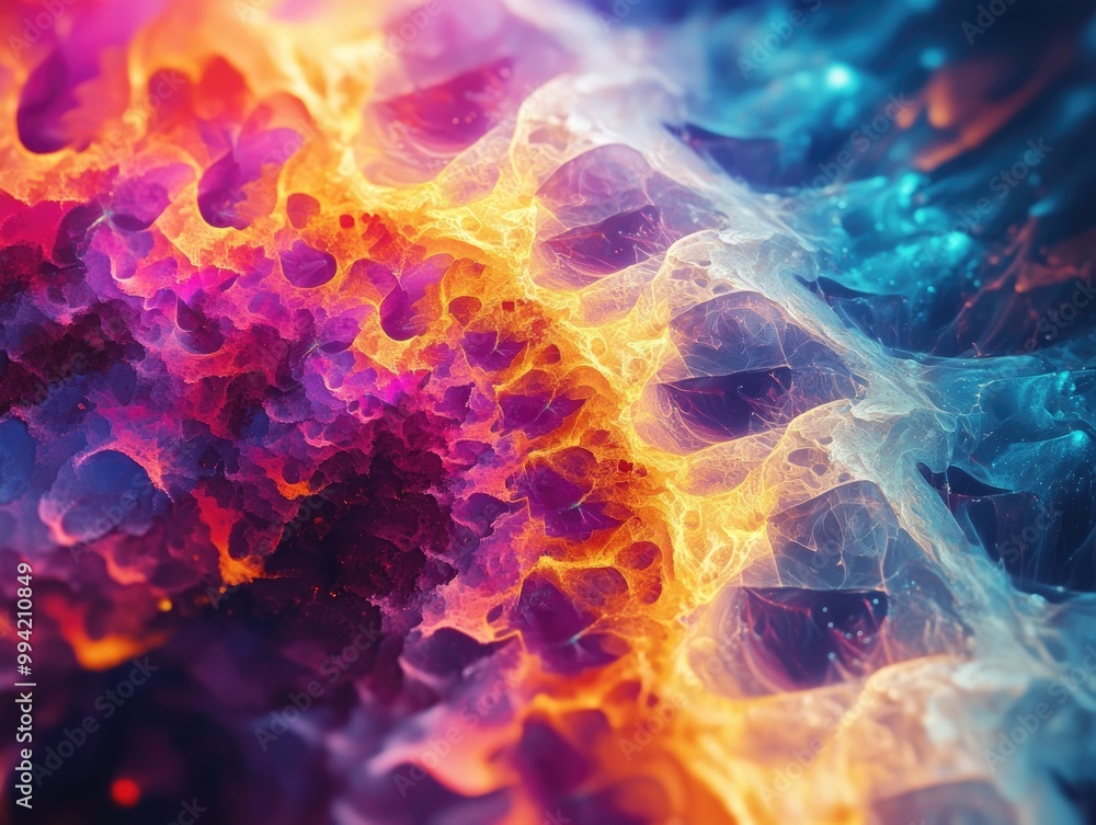 Aufkleber vibrant abstract background featuring fantasy colors and artistic textures creating a stunning digit