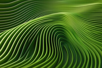 Obraz premium Beautiful green background with 3D nature inspired lines