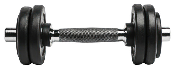 PNG Black adjustable dumbbell on white