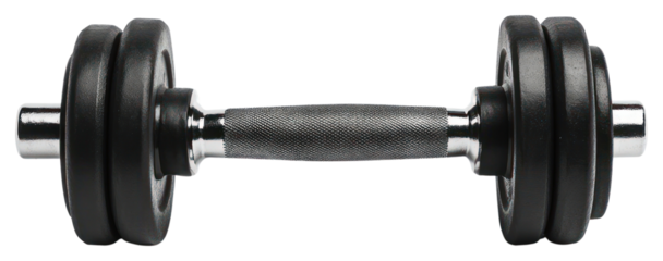 PNG Black adjustable dumbbell on white